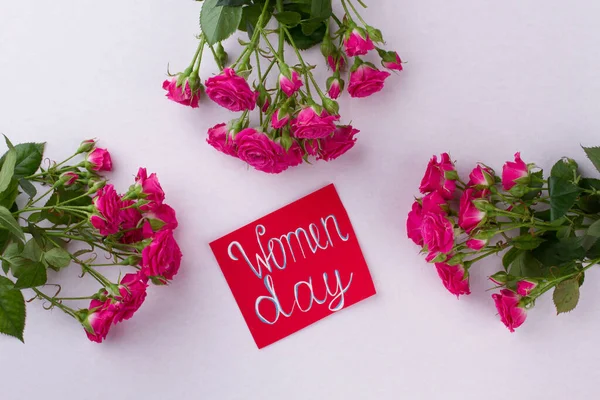 Vrouwen dag en bloemen boeketten. — Stockfoto