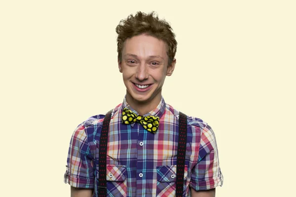 Portrait of happy caucasian teenage boy. — Stock Photo, Image