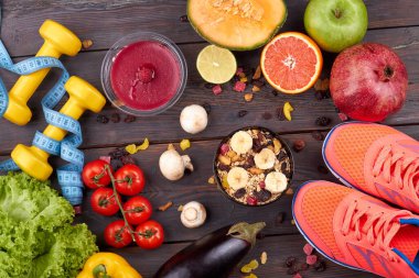 Kilo kaybı ve diyet konsepti.