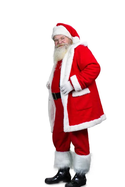 Papai Noel isolado no fundo branco. — Fotografia de Stock