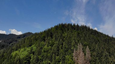 Dağlarla kaplı vadi manzarası.