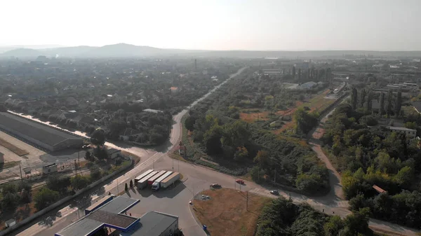 Şehir manzarasının üst görüntüsü. — Stok fotoğraf