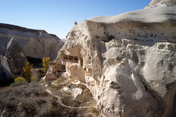 Paisaje de antiguas cuevas de Capadocia, Turquía. — Foto de Stock