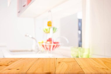 Arka plan Bulanık Mutfak Odası (Arka plan kullanımı için mutfak foom)