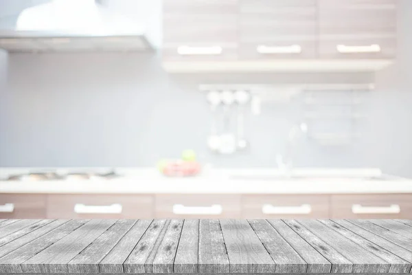 背景模糊的厨房房间 — 图库照片