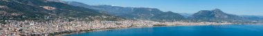 Türkiye 'deki Alanya kentinin panoramik manzarası