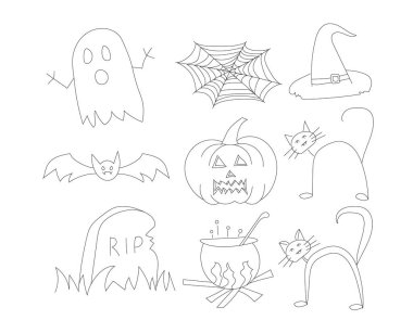 Yapılandırılmış Cadılar Bayramı simgeleri ayarlandı