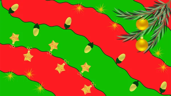 Fondo Navidad Año Nuevo Resolución Con Salpicaduras Pintadas Rojo Verde — Archivo Imágenes Vectoriales