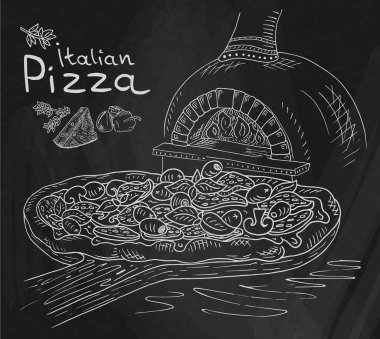 kesme tahtası üzerinde pizza