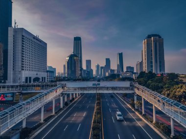 Jakarta, Endonezya 'daki Semanggi bölgesi