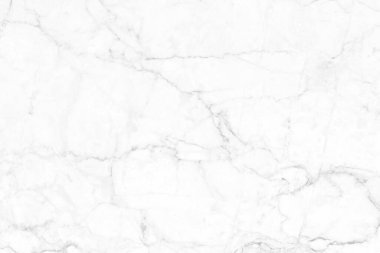 Tasarım sanat çalışmaları ve iç veya dış tasarım için kusursuz desenli yüksek çözünürlüklü beyaz mermer arkaplan.