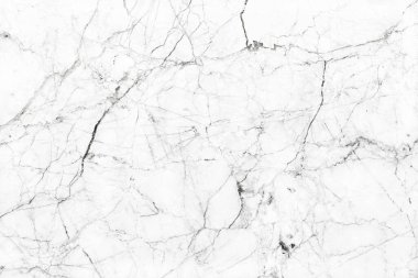 Tasarım sanat çalışmaları ve iç veya dış tasarım için kusursuz desenli yüksek çözünürlüklü beyaz mermer arkaplan.