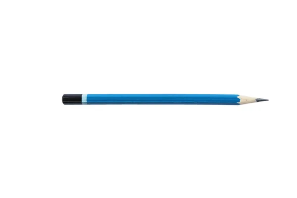 白い背景の青い鉛筆 — ストック写真