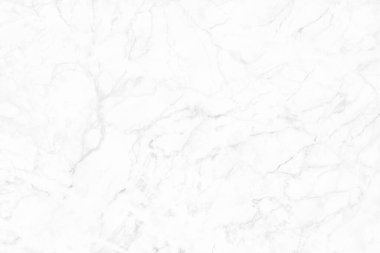 Tasarım sanat çalışmaları ve iç veya dış tasarım için kusursuz desenli yüksek çözünürlüklü beyaz mermer arkaplan.