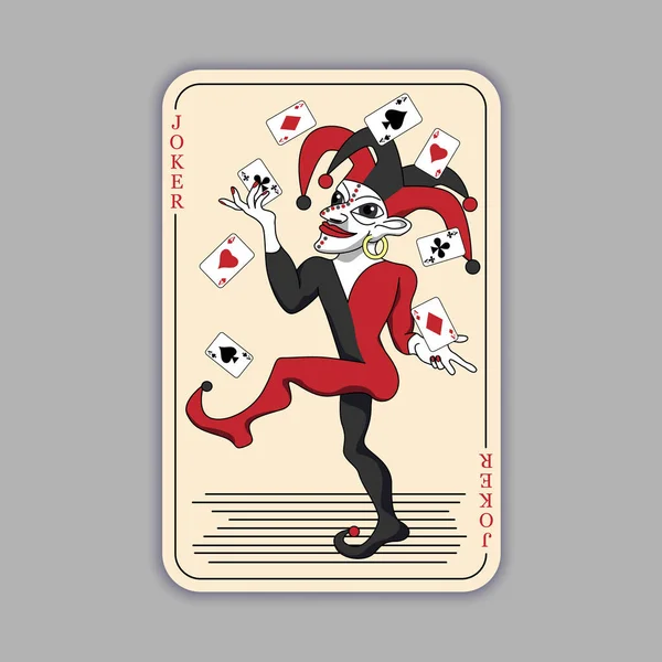 Spielkarte Ist Ein Joker — Stockvektor