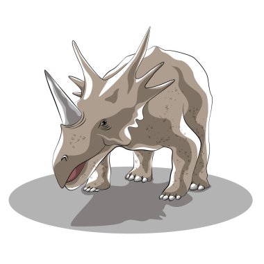 Triceratops dinozoru. vektör illüstrasyonu