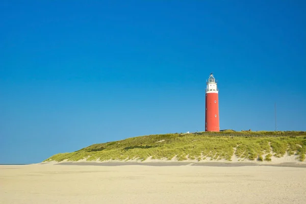 Lighthouse Northern Beach Island Texel Netherlands Summer Day Blue Sky — Stock Photo, Image