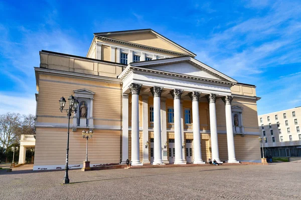 Darmstadt Germany March 2020 Reconstructed Neoclassicis Style Modern Building Department — Stock Photo, Image