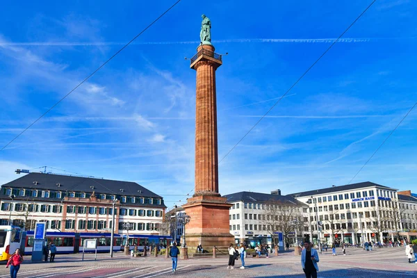 Darmstadt, Almanya - Mart 2020: Darmstadt 'ta Luisenplatz Meydanı, adını I. Ludwig' in eşi Büyük Düşes Luise von Hessen 'den almıştır.