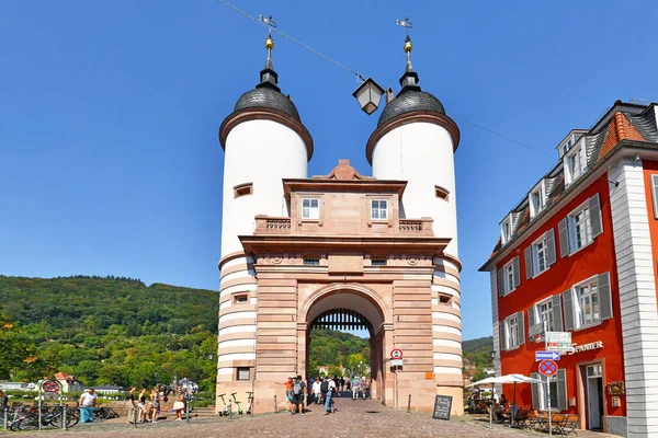 Heidelberg Alemanha Setembro 2020 Porta Para Velha Ponte Karl Theodor — Fotografia de Stock