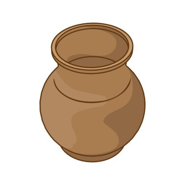 Kil pot izole resimde beyaz arka plan üzerinde