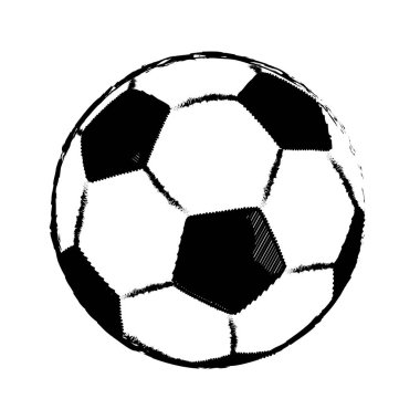 El çizmek futbol topu izole resimde beyaz arka plan üzerinde