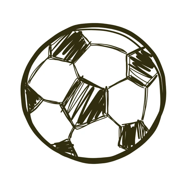 El çizmek futbol topu izole resimde beyaz arka plan üzerinde