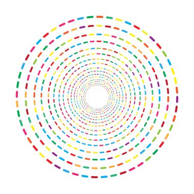 Renkli Kesikli rasgele daireler arka plan soyut