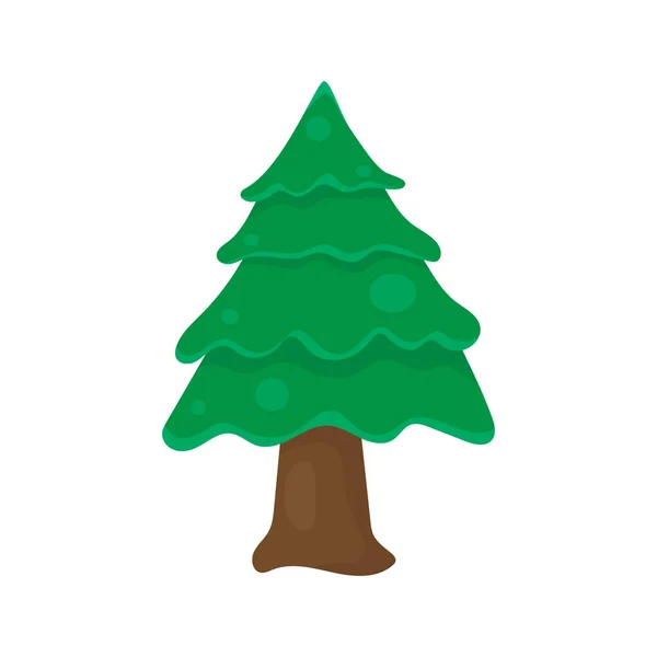 Árvore Natal Ilustração Isolada Fundo Branco — Vetor de Stock