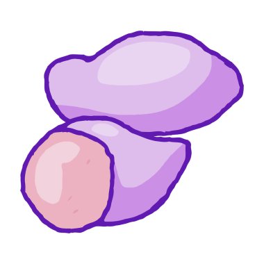 tatlı patates izole resimde beyaz arka plan üzerinde