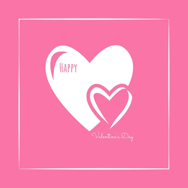 Happy Valentines Day Greeting Card — Stock Vector
