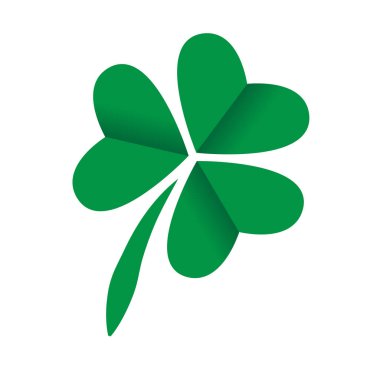 St Patrick's Day için yeşil dört Yaprak yonca simgesi 