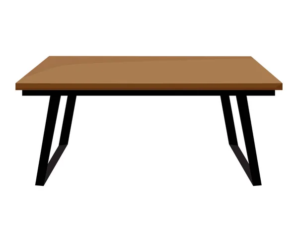 Tahta masa beyaz arkaplanda izole edilmiş resimleme