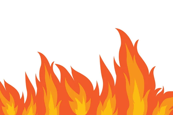 Elden flamma isolerade illustration på vit bakgrund — Stock vektor