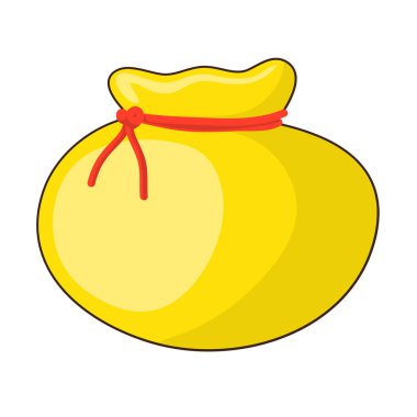 Tuval çuval beyaz arka plan üzerinde izole illüstrasyon