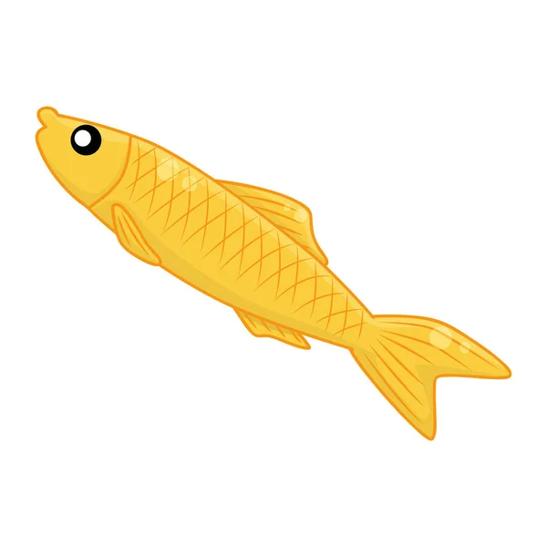 Ilustración aislada de peces sobre fondo blanco — Vector de stock