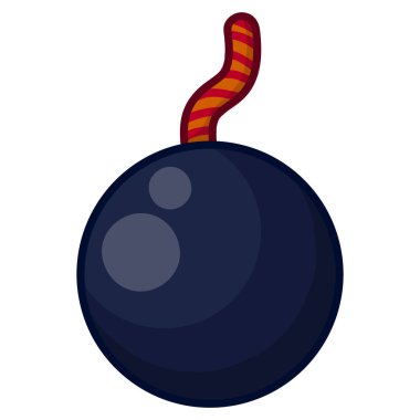 Beyaz arka plan üzerinde illüstrasyon izole bomba