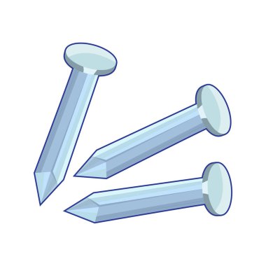 Çelik çivi beyaz arka plan üzerinde izole illüstrasyon