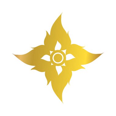 Beyaz arka plan üzerinde Tay desen izole illüstrasyon