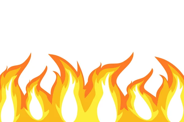 Feuer Flamme isolierte Illustration auf weißem Hintergrund — Stockvektor