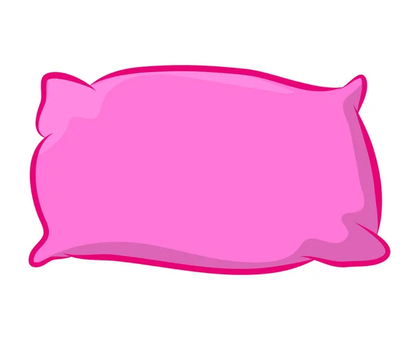 白い背景の上の分離されたピンクの枕図 — ストックベクタ