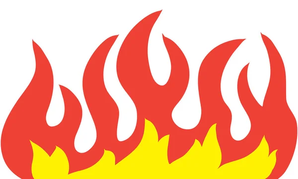 Elden flamma isolerade illustration på vit bakgrund — Stock vektor