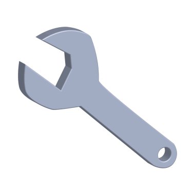 Beyaz arkaplan üzerindeki simge izole edilmiş anahtar simgesi