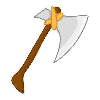 Beyaz arka plan üzerinde izole illüstrasyon axe 