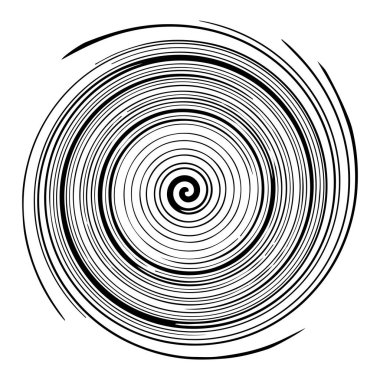 Dairesel bükülmüş girdap beyaz arka planda yalıtılmış