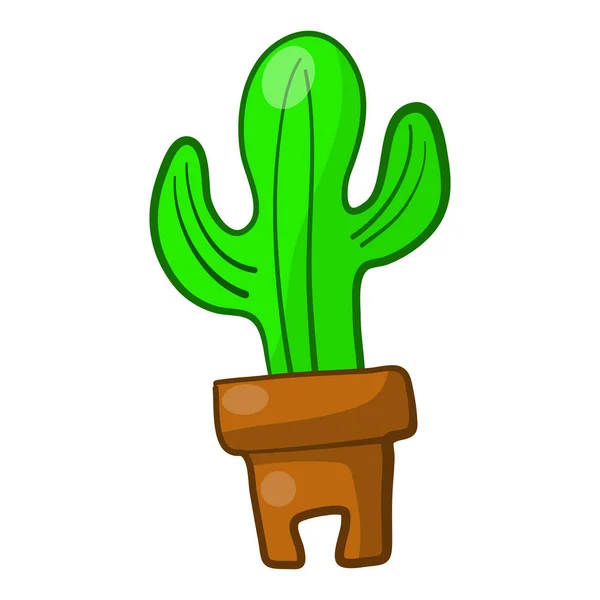 Illustrazione isolata del cactus su sfondo bianco — Vettoriale Stock