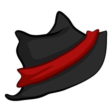 Beyaz arka plan üzerinde illüstrasyon izole şapka