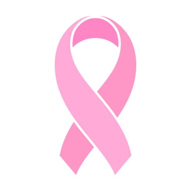 pembe kurdele, meme kanseri farkındalık sembolü, izole illustrati