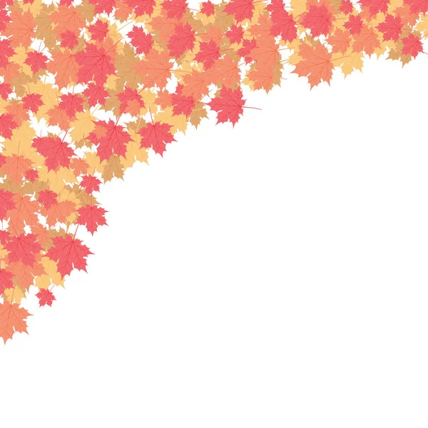 Fondo otoñal con hojas de arce. Ilustración vectorial. — Vector de stock