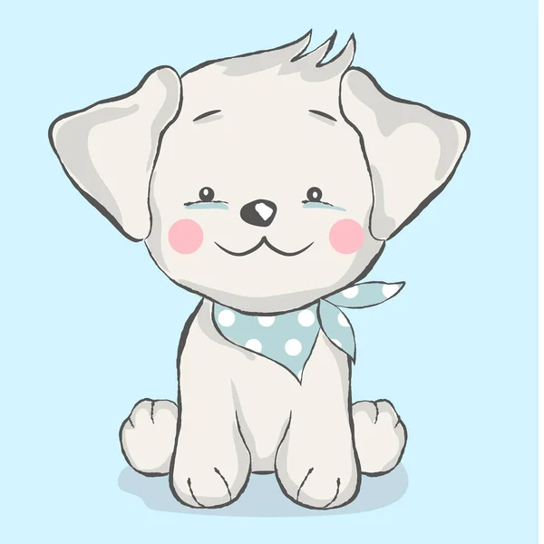 Vector: caricaturas de perro | Caricatura lindo bebé perro — Vector de